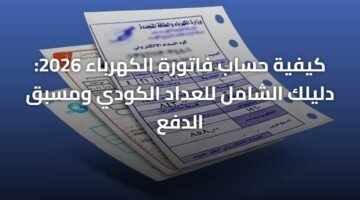 كيفية حساب فاتورة الكهرباء 2026: دليلك الشامل للعداد الكودي ومسبق الدفع 10