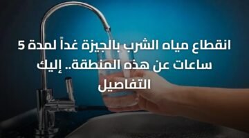 انقطاع مياه الشرب بالجيزة غداً لمدة 5 ساعات عن هذه المنطقة.. إليك التفاصيل 15