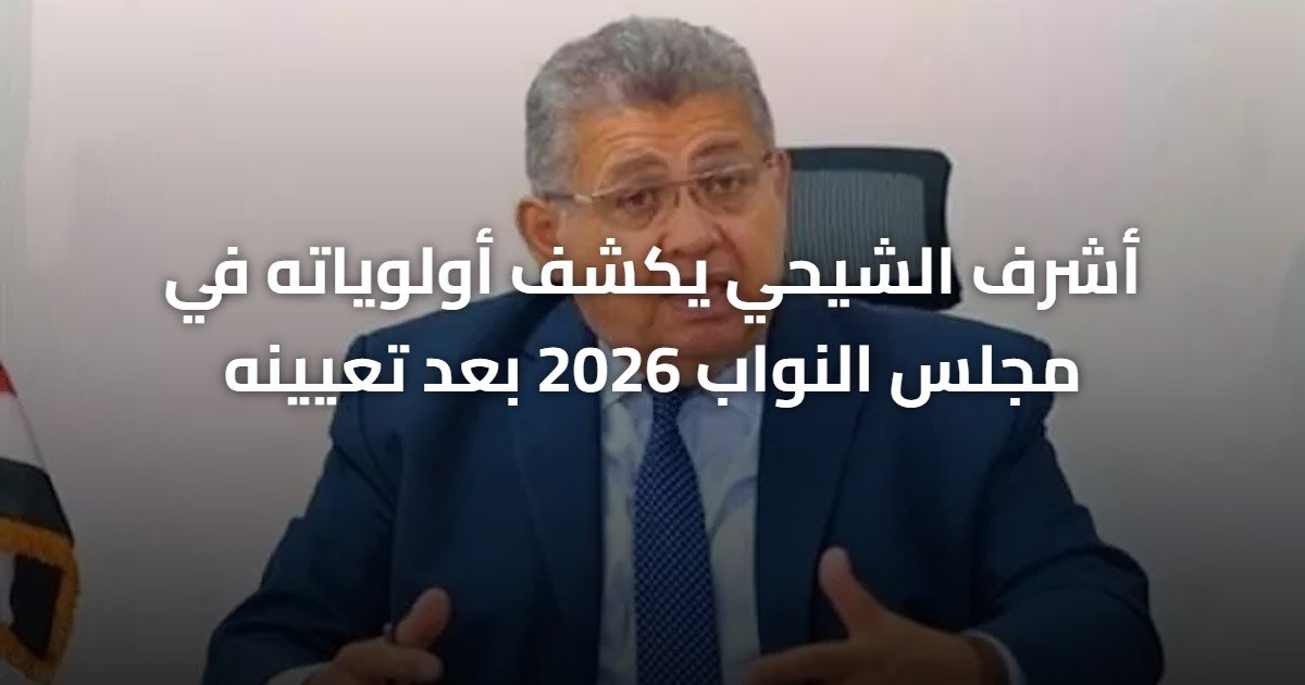 أشرف الشيحي يكشف أولوياته في مجلس النواب 2026 بعد تعيينه