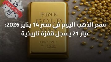 سعر الذهب اليوم في مصر 14 يناير 2026: عيار 21 يسجل قفزة تاريخية 28
