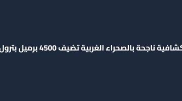 ​4 آبار استكشافية ناجحة بالصحراء الغربية تضيف 4500 برميل بترول يومياً 11