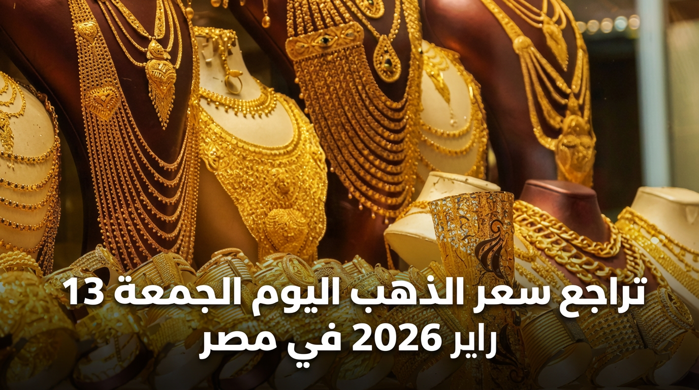 تراجع سعر الذهب اليوم الجمعة 13 فبراير 2026 في مصر