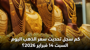 كم سجل تحديث سعر الذهب اليوم السبت 14 فبراير 2026؟ 15