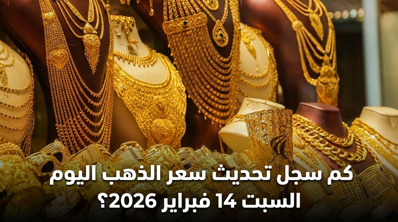 كم سجل تحديث سعر الذهب اليوم السبت 14 فبراير 2026؟