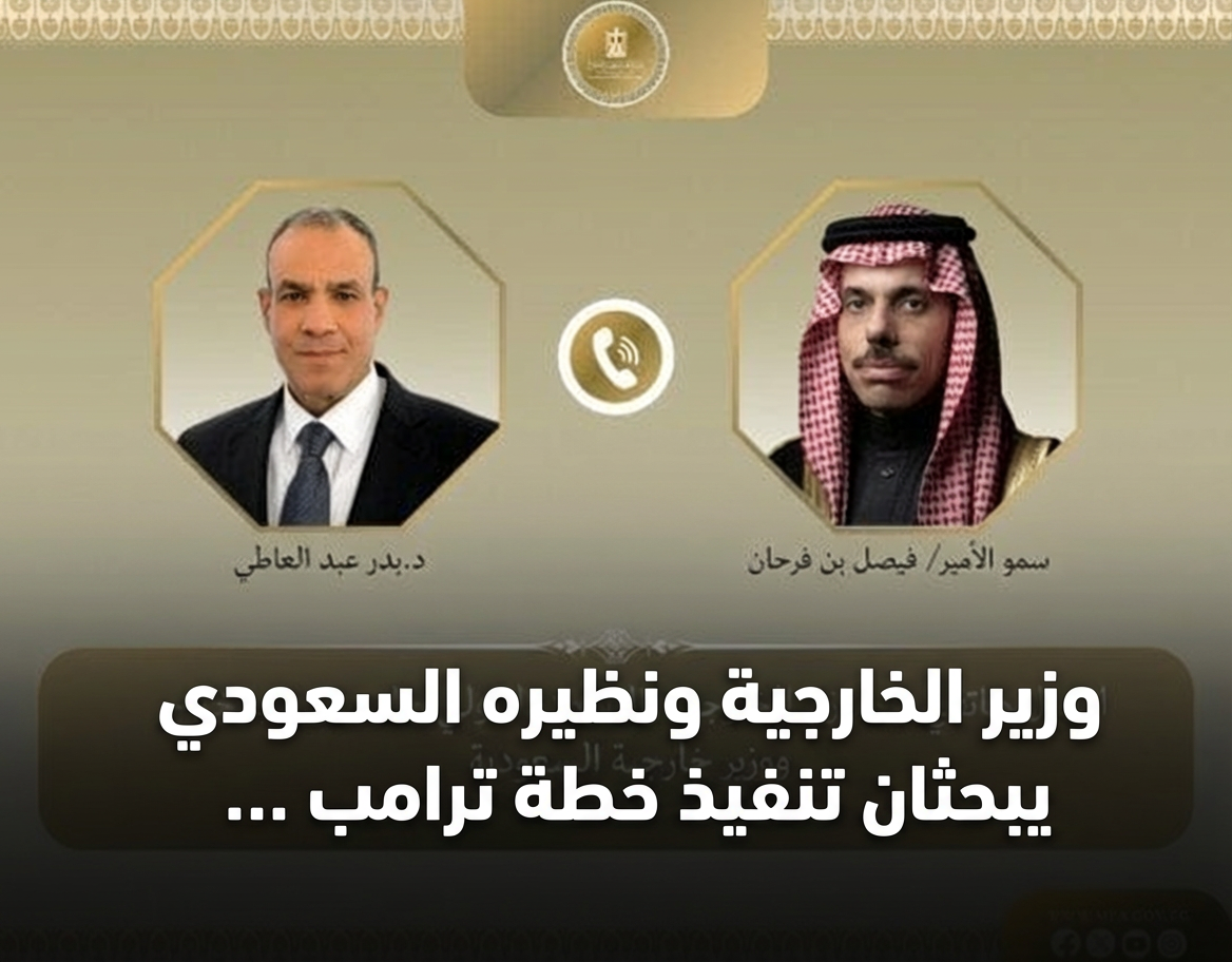 وزير الخارجية ونظيره السعودي يبحثان تنفيذ خطة ترامب في غزة