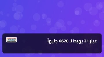 عيار 21 يهبط لـ 6620 جنيهاً 10