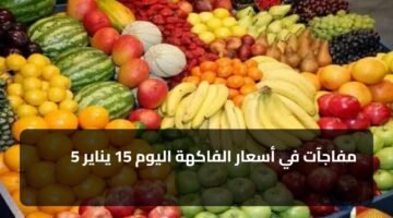 5 مفاجآت في أسعار الفاكهة اليوم 15 يناير 77