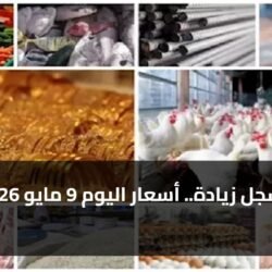 8 سلع تسجل زيادة.. أسعار اليوم 9 مايو 2026