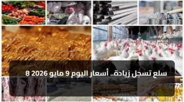 8 سلع تسجل زيادة.. أسعار اليوم 9 مايو 2026 2