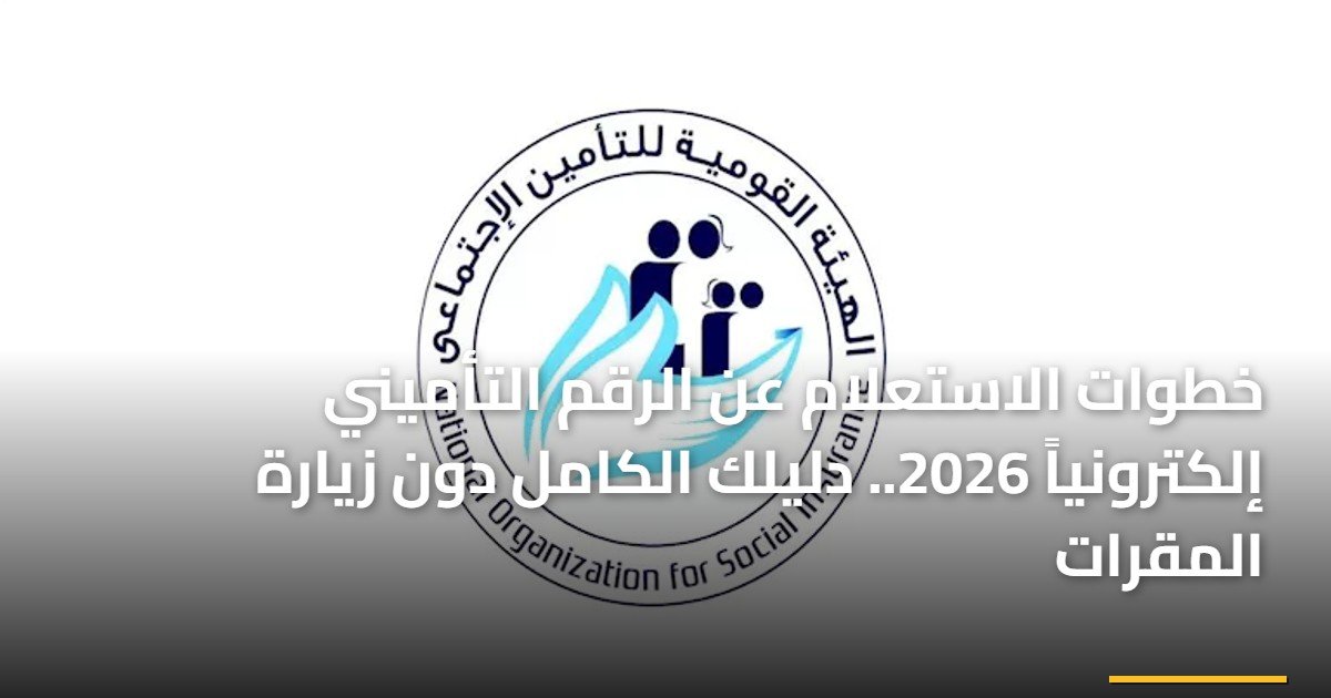 خطوات الاستعلام عن الرقم التأميني إلكترونياً 2026.. دليلك الكامل دون زيارة المقرات