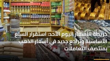 خريطة الأسعار اليوم الأحد: استقرار السلع الأساسية وتراجع جديد في أسعار الذهب بمنتصف التعاملات 9