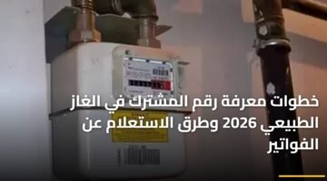 خطوات معرفة رقم المشترك في الغاز الطبيعي 2026 وطرق الاستعلام عن الفواتير 4